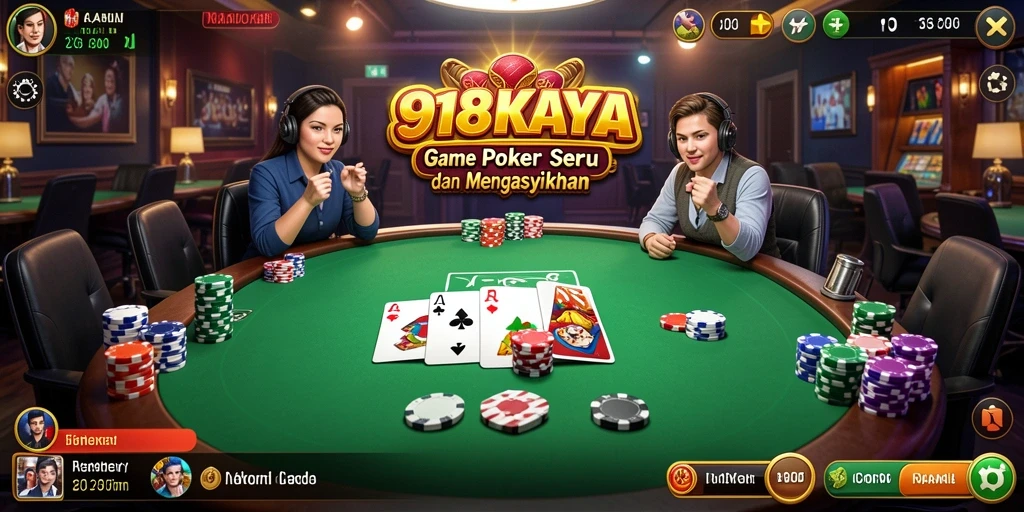 Gameplay seru Poker di aplikasi 918KAYA