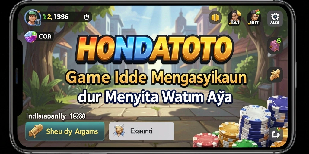 Tampilan gameplay HONDATOTO yang simpel dan menarik.