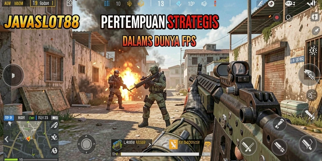 Tampilan seru dari gameplay FPS JAVASLOT88 yang mendebarkan.