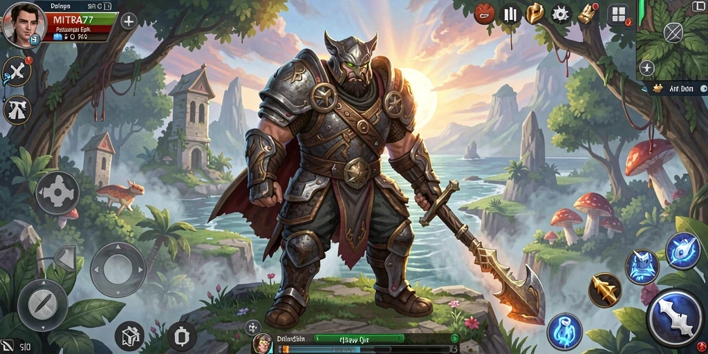 Screenshot utama MITRA77 menampilkan aksi seru dalam dunia RPG.