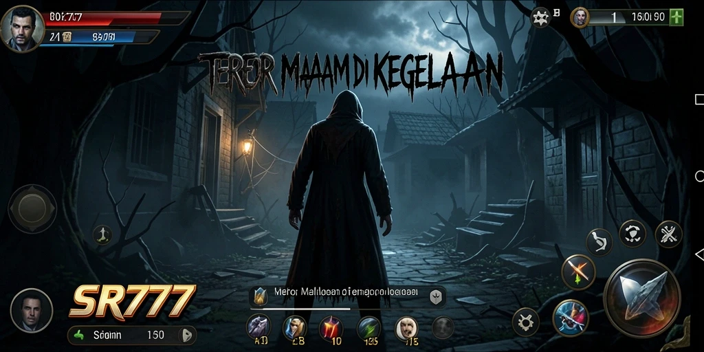 Tampilan gameplay horor yang menegangkan dan menyeramkan.