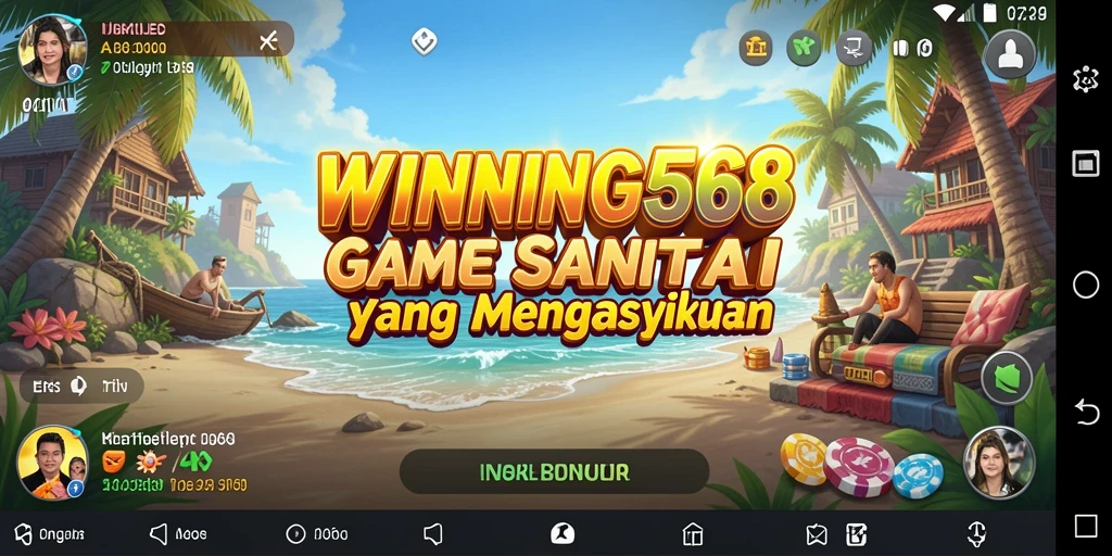 Tampilan gameplay menarik dari WINNING568 yang penuh warna.